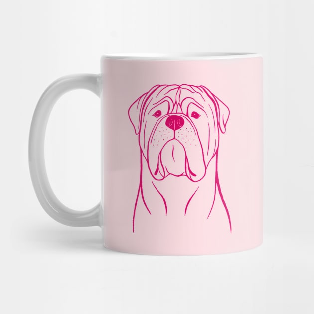 Bullmastiff (Pink and Berry) by illucalliart